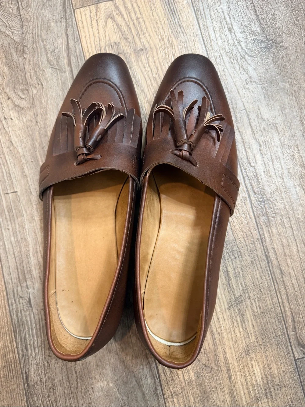 Men's Brown Tassel Kiltie Loafers — Sleek Slip-On Dress Shoes
